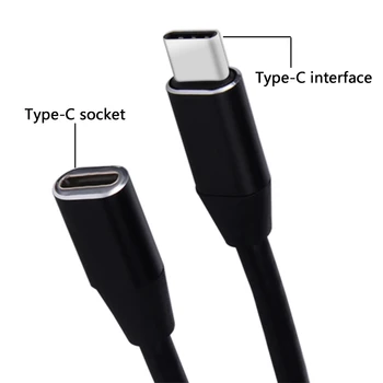 

1M USB Type C Extension Cable USB 3.1 Data Video Cable USB-C Male to Female Extending Wire Extender Cord Connector