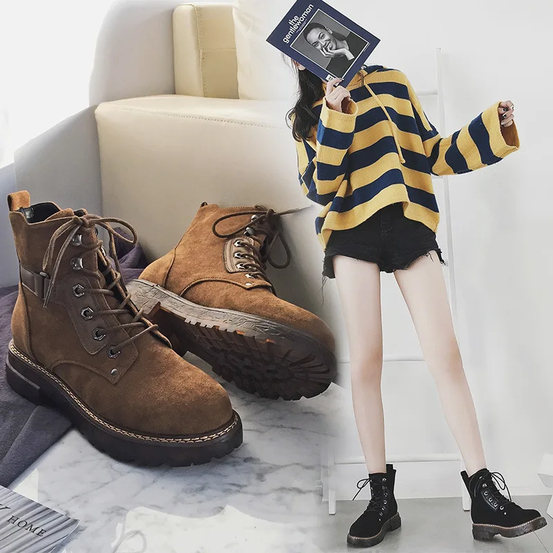 

INS Martin Boots Women's British-Style Autumn 2019 New Style Short Versatile Locomotive Short Boots Women's Winter Super Fire