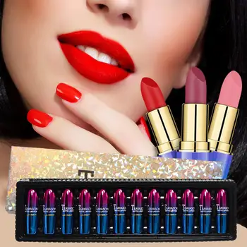 

12pcs Lipstick Set Nutritious Matte Non-stick Cup Lipstick Moisturizing Cream Moisturizing Lipstick for Lips Drop Shipping 2020