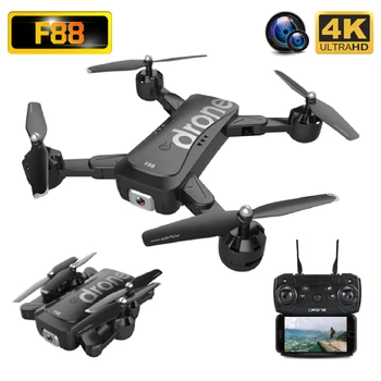 

F88 Drone 4K HD Wide Angle Dual Camera WIFI FPV Foldable Optical Flow Selfie Drones Professional 18Mins Follow Me RC Quadcopter