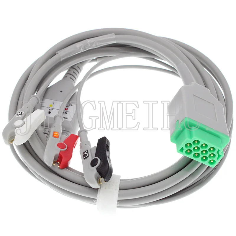 11pin ecg ekg 3 5 cabos de 01