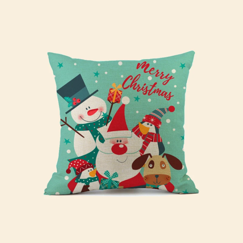 15 Merry Christmas чехлы на декоративные подушки хлопок льняные подушки покрытие диванное сиденье квадратный Мягкий Бросок Наволочка для дома Декор 40x40 см - Цвет: 15