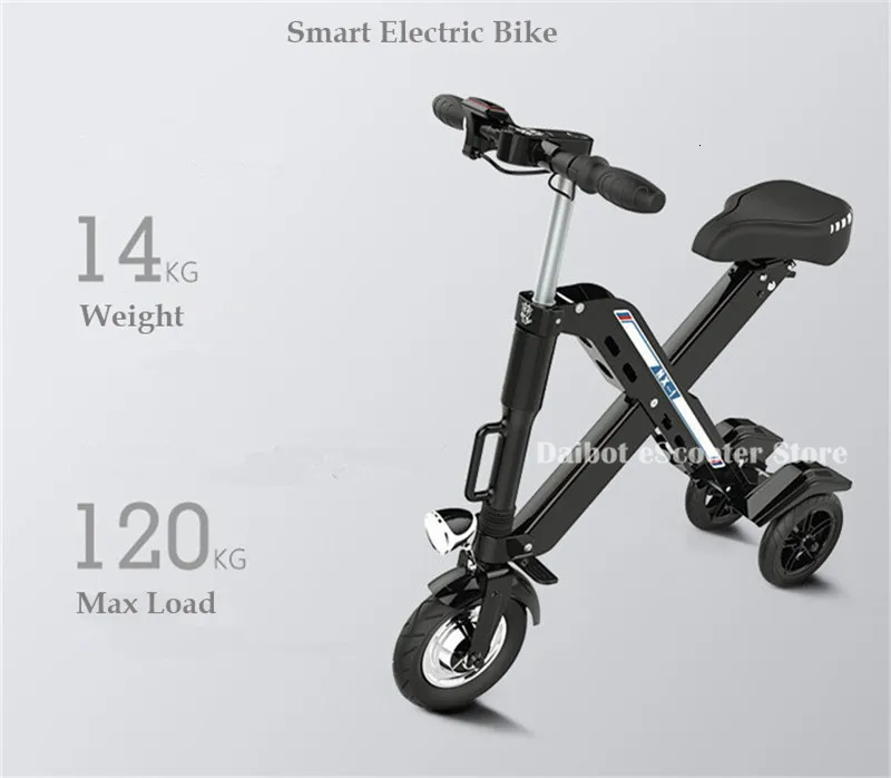 Daibot 3 Wheel Electric Scooter Mini Electric Bicycles 10 Inch 350W 36V Quick Foldable Portable Electric Bikes Adults Women (27)