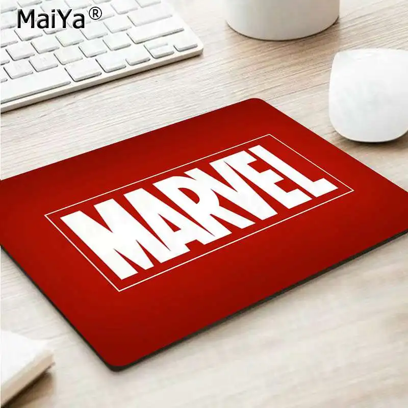 No Lock Edge18x22cm MaiYa ваши собственные коврики с логотипом комиксов Marvel DIY дизайн игровой с узором коврик для мыши резиновый ПК компьютерный игровой коврик для мыши - Цвет: No Lock Edge18x22cm