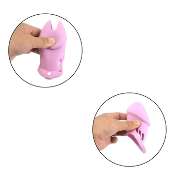 SM Sex Toys Silicone Male Chastity Devices Soft Long Cock Rings With 5 Sizes Penis Rings Silicone Chastity Cage Adult Sex Shop 4