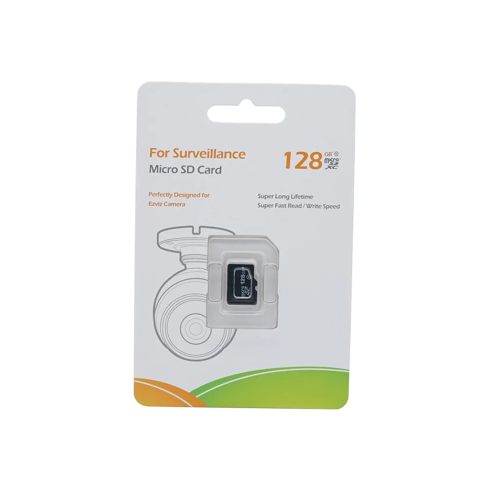 EZVIZ 128 Гб класс 10 Micro SD карта, TF карта для наблюдения, идеально подходит для HIK EZ камеры