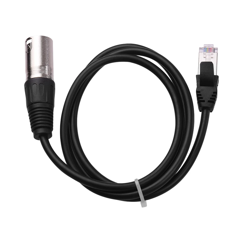 RJ45 мужской сетевой разъем для 3-Pin Mini XLR Мужской кабель-удлинитель DMX512 кабель для сцен и студий кабели провода черный 1 м