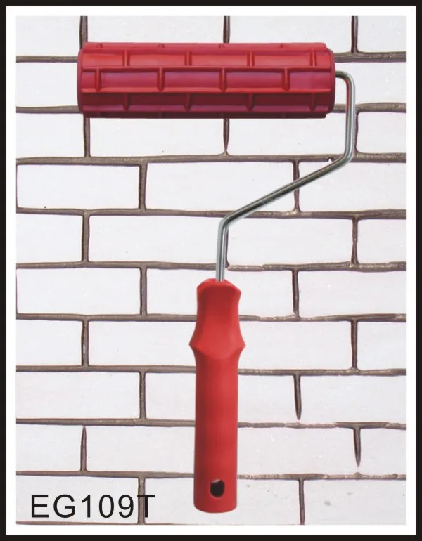 

7" Brick Pattern Rubber Roller Embossed Texture Pattern Paint Roller Home Decoration Paint Brush Background Wall Tool 7 Inch