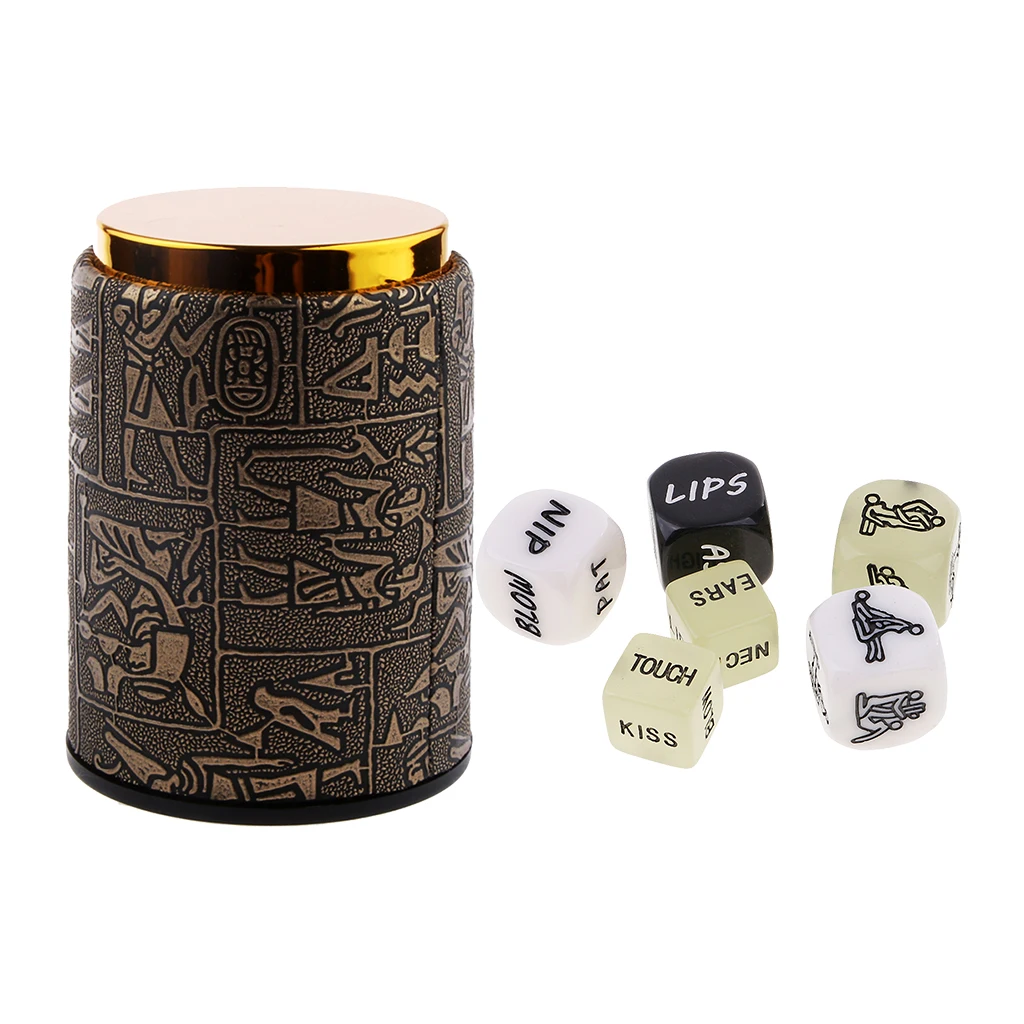 6 peices Funny Spicy Sex Love Dice for Bachelor Party or Love Couples +Dice cup