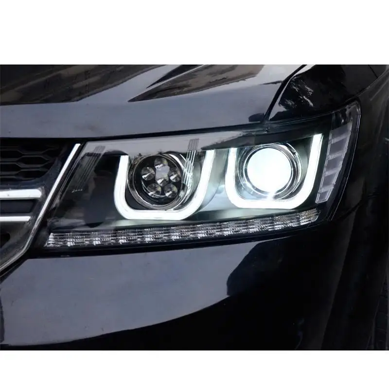 Cob лампа аксессуар дневные ходовые автомобили наружные Drl светодиодные Автомобильные фары автомобильные фары в сборе 17 18 для Dodge Journey