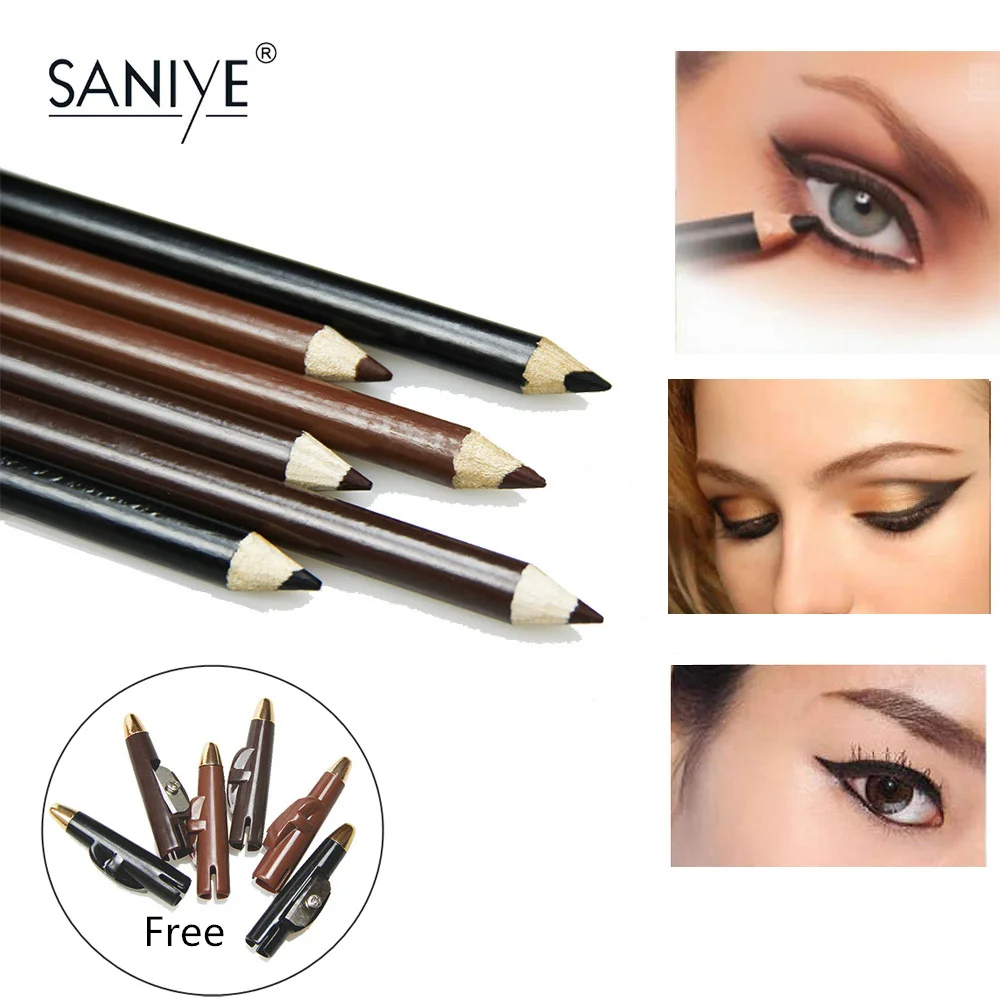

SANIYE Eyeliner Pen for Women Waterproof Eye Brow Long-lasting Black Eye Liner Makeup 3Color Beauty Pencil Cosmetic Tool P1801