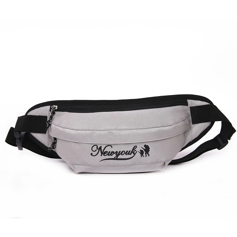 Gray Waist pack Поясная сумка для мужчин и женщин поясная сумка Оксфорд поясная сумка нагрудные сумки уличный стиль хип-хоп сумка формы «банан» многофункциональный бум пакет - Цвет: Gray Waist pack