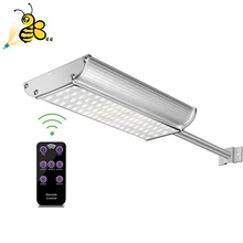 70 светодиодный солнечный свет с пультом дистанционного управления 5 режимов датчик движения IP65 водонепроницаемый алюминиевый сплав настенный светильник уличные садовые на солнечных батареях свет