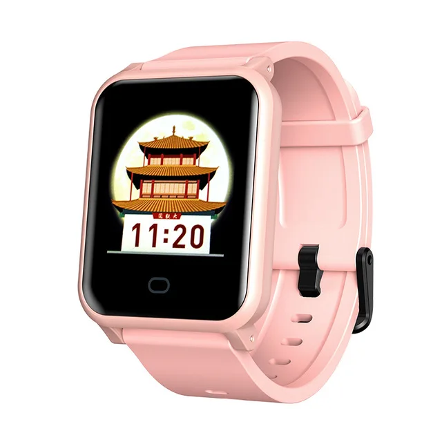 Смарт-часы GEJIAN для мужчин и женщин, монитор сердечного ритма и артериального давления, спортивные умные часы, водонепроницаемые цветные цифровые часы для Android IOS - Цвет: pink
