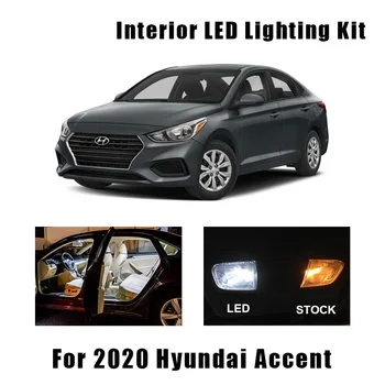 

10 Bulbs White Canbus Error Free LED Interior Map Dome Roof Light Kit For 2020 Hyundai Accent Trunk Cargo License Plate Lamp