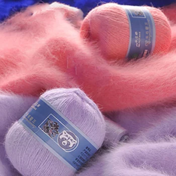 

50g+20g Long Plush Mink Cashmere Yarn Anti-pilling Hand Knitting Thread For Cardigan Scarves for Woman