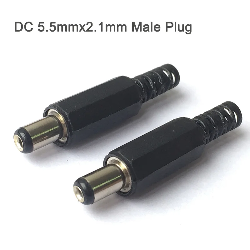 DC Power Jack Plugs Male  Female Socket Adapter Connectors 2.1mm x 5.5mm For DIY Projects Wholesales (1)