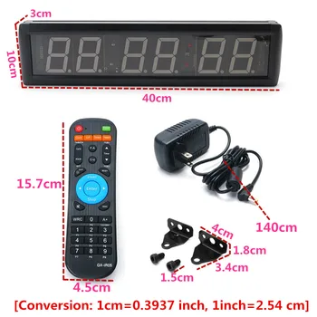 

New 2.3" Digital Wall Clock LED ~ Interval Timer with Remote controller Home Gym For Tabata Fitness Timer Exercise Equipment