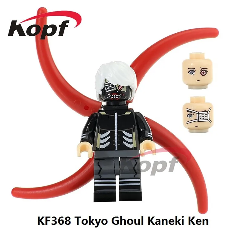 20 шт. Супер Герои Kaneki с маской три головы Токийский Гуль Kaneki Кен кирпичи экшн строительные блоки игрушки для детей KF368