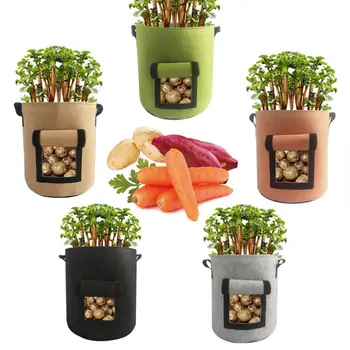 

4 /7 /10 Gallon Plant Grow Bags Seed Seedsplants Potato Planting Bag Plant Fabric Flower Pot Seedling for Garden Tool