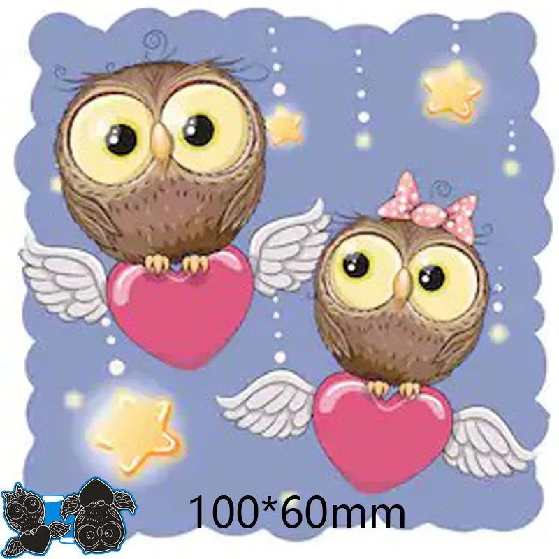 

Cute Owl Love Heat Metal Cutting Dies DIY Embossing Scrapbooking Cardmaking for Kids Card Maker