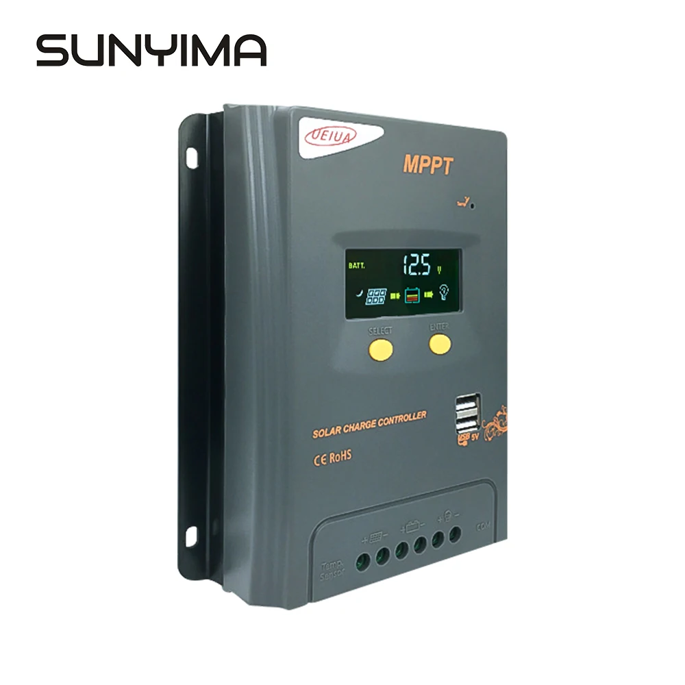 

SUNYIMA MPPT Solar Charge Controller Solar Panel Battery regulador solar tracker Dual USB LCD Display