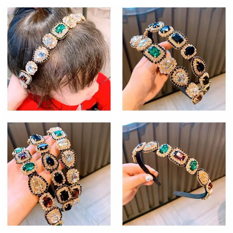 Fashion Colorful Rhinestone Jewel Hairband For Women hair clips Headband Hair Bands hair accessories gumki do wlosow haarband
