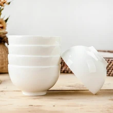 Чистый белый костяной фарфор маленькая чаша ins дом в скандинавском стиле керамика посуды ресторана суп с лапшой чаша для риса
