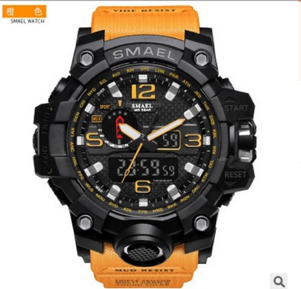 Новые модные мужские часы Faroot светодиодный двойной дисплей цифровые электронные спортивные наручные часы на открытом воздухе - Цвет: 6