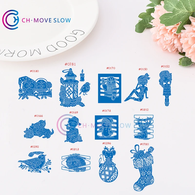 CH животные и украшения металлические режущие штампы для скрапбукинга практика