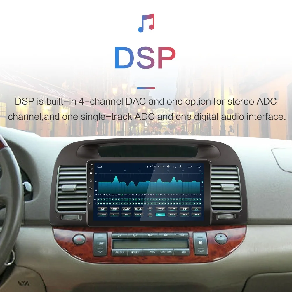 2G+ 32G " 2din Android 8,1 GO автомобильный dvd-плеер для Toyota Camry 2002 2003 2004 2005 2006 автомобильный Радио gps навигация wifi DSP ips