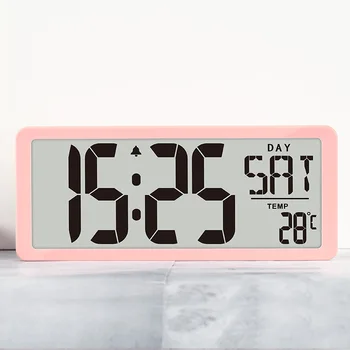 

Large Digital Wall Clock Led Digital Alarm Clock Jumbo Alarm Clock 13.8" LCD Display Alarm Indoor Temperature Office Decor b50