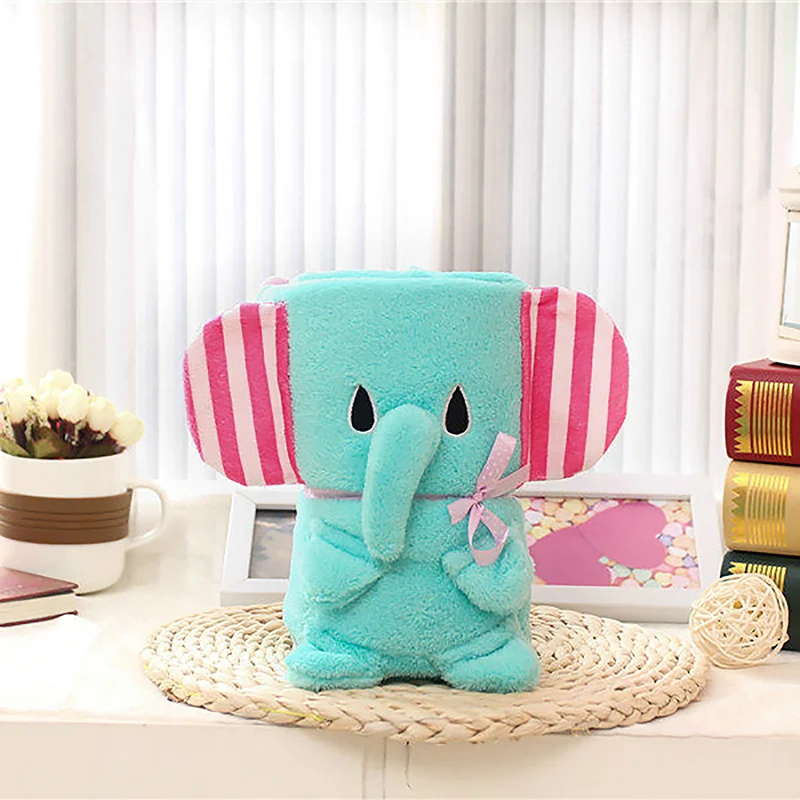 elephant 1 шт. мультфильм одеяло для животных пляж towelshome милые украшения аксессуары одеяла ультра мягкое amp мило надеваемое покрывало - Цвет: elephant