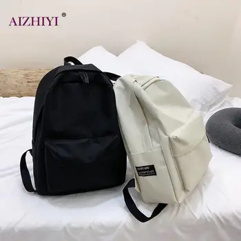 

Women Backpack Girls Simple Casual Oxford Student School Shoulder Bookbag Female Solid Color Large Capacity Travel mochila