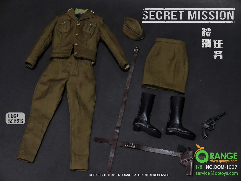 1:6 scale female figure doll clothes set Female officer uniform suit for 12" action figure doll,Not included head& body A0534