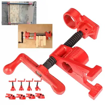 

4 Set 3/4'' Quick Release Heavy Duty Wide Base Iron Wood Metal Clamp Set Woodworking Workbench