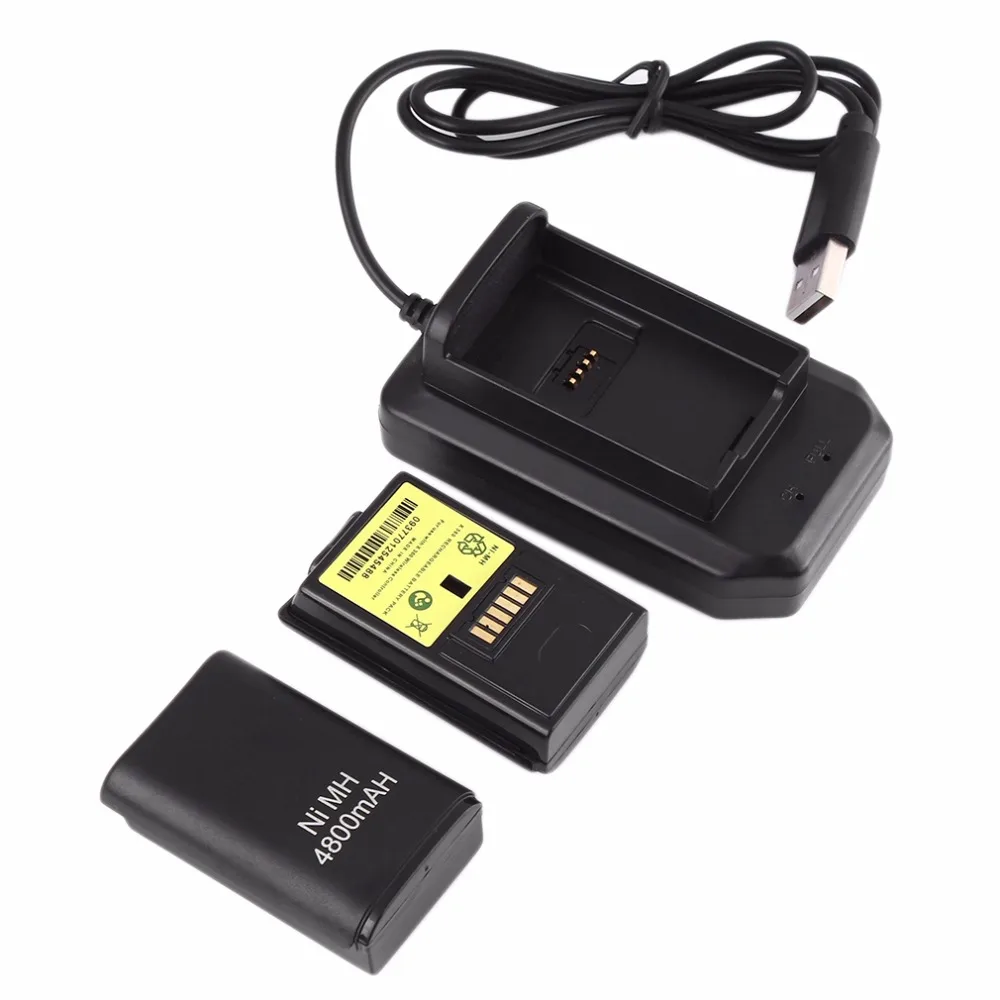 

Professional Charger Dock 4 In 1 Multifunctional Wireless Game Controller Dock + Battery Pack 4800MAH Suitable For XBOX 360