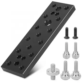 

New Aluminium Alloy Black Universal SLR Camera Battery Connecting Plate Tripod Monitor Stabilizer Adapter Expansion Board
