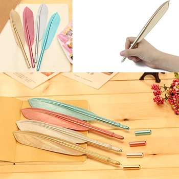 

2Pcs Simple Stationery Craft Retro Modeling Creative Office Signature Pen 0.38mm Black Gel Pen Office Stationery
