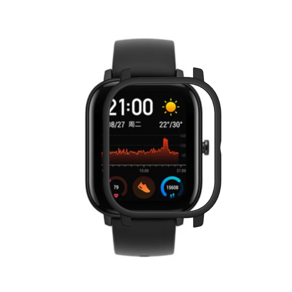 Black PC защитный чехол для часов для Xiaomi Huami Amazfit GTS Watch PC оболочка рамка для Amazfit gts аксессуары для часов - Цвет: Black