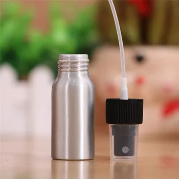 

150ml Black Pump Aluminum Empty Atomizer Refillable Perfume Travel Spray Bottle with whiter/Black Spray Cap