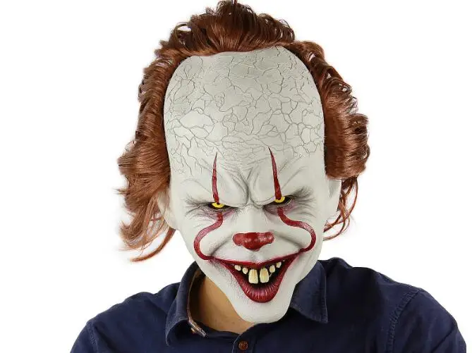 Джокер маска пеннивайза Stephen King It Chapter Two 2 ужас, Костюмированная вечеринка латексные маски шлем клоун Хэллоуин вечерние костюм, реквизит 2 - Цвет: 4