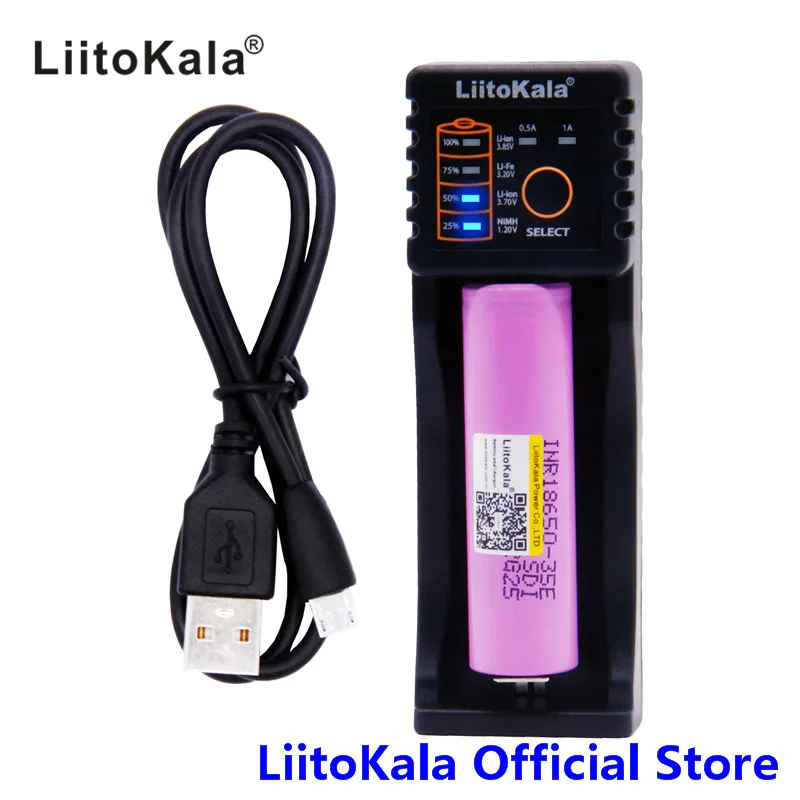 LiitoKala Lii-100 зарядное устройство+ liitokala 3500mAh 13A разрядка INR18650 35E для samsun INR18650-35E 18650 литий-ионная батарея 3,7
