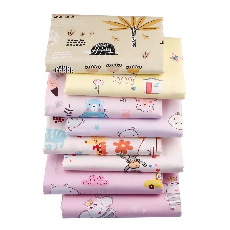 

Cute Cartoon Printed Sewing Fabric Cotton Twill Cloth for DIY Baby&children Quilt Handicraft Apparel Textile Material By Meter