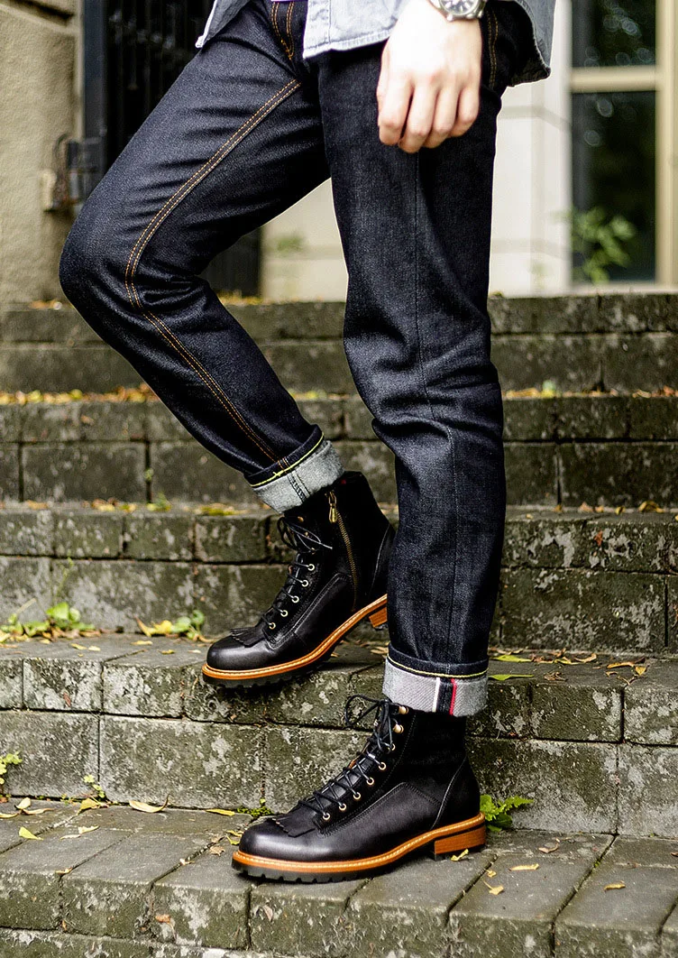 QYFCIOUFU/мужские высокие армейские ботинки на шнуровке; удобные роскошные дизайнерские мужские мотоциклетные ботинки в стиле панк; Мужская обувь; мужские ботинки «Челси»