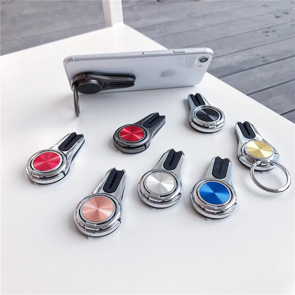 

New Arrival Foldable Finger Ring Phone Holder Car Air Vent 2 in 1 Phone Stand Windshield Car For iPhone Samsung