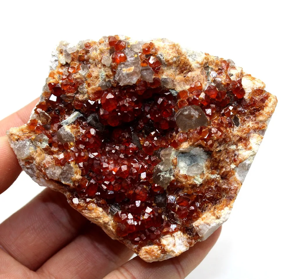 Натуральный гранат и чай кристалл симбиоз минералы образцы камней и кристаллов целебные кристаллы кварцевые драгоценные камни