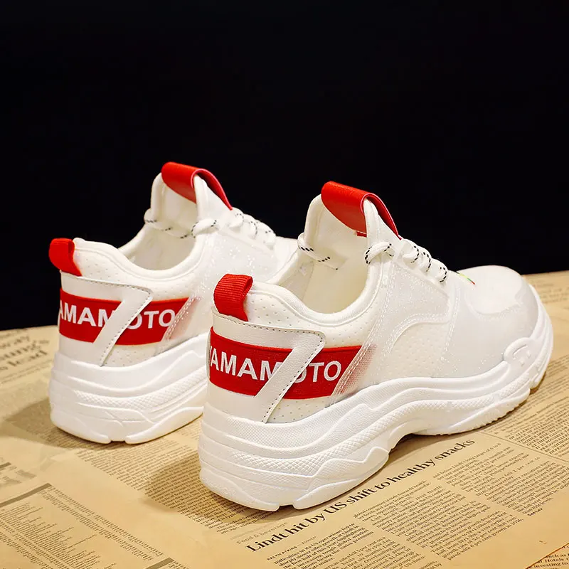 

QWEDF 2019 spring new sneakers white shoes women summer models wild net red casual summer breathable Platform shoes TH-68
