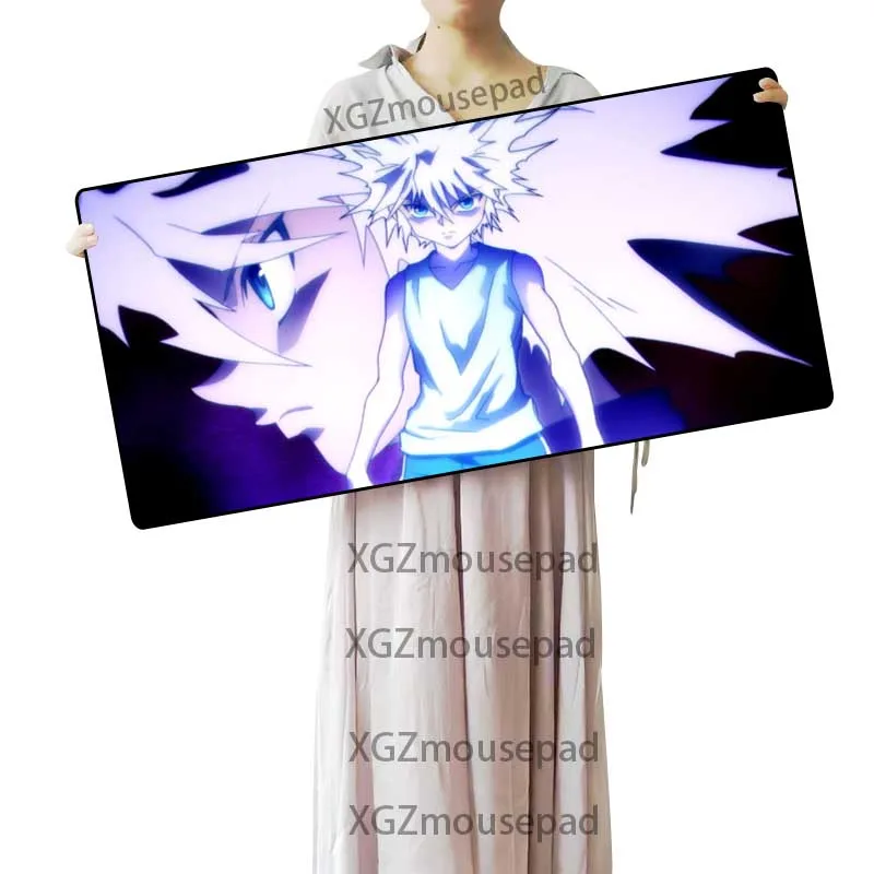 XGZ Anime Custom Large Computer Keyboard Table Mat Black Lock Edge Hunter Mouse Pad Speed Rubber No