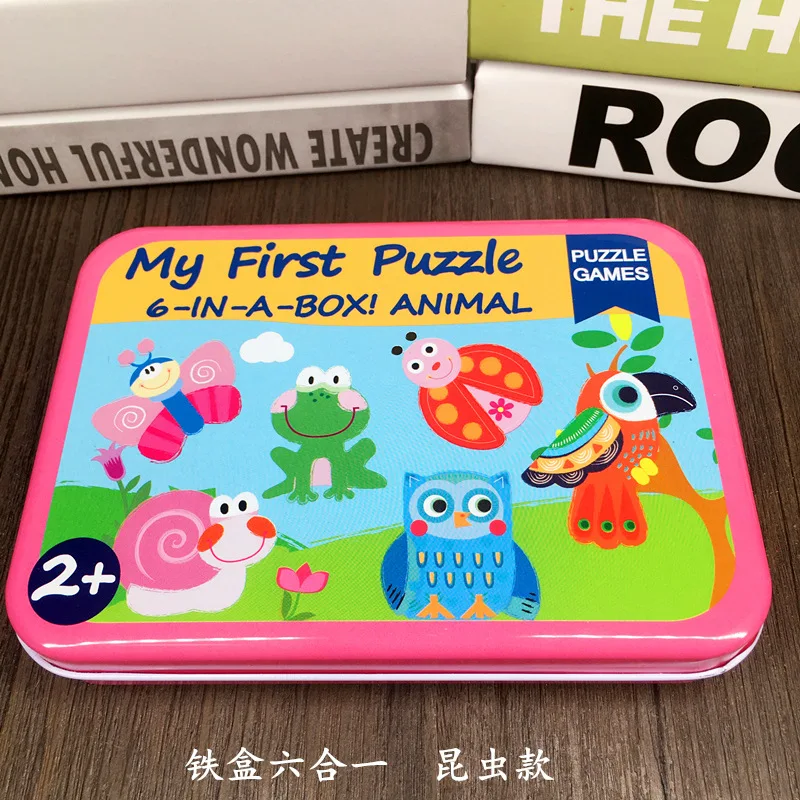 

Iron Box 23-Year-Old Simplicity Large Pieces Jigsaw Puzzle Wood New Style Animal Traffic Irregular Six-in-One Jigsaw Puzzle Chil